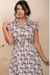 Rochie Luisa din bumbac, cu captuseala si curea